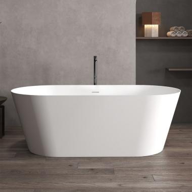 Ванна из искусственного камня ABBER Stein AS9605 белая матовая	