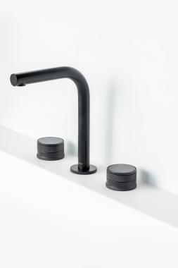 Смеситель на столешницу PRESTIGE на 3 отв. BLACK	