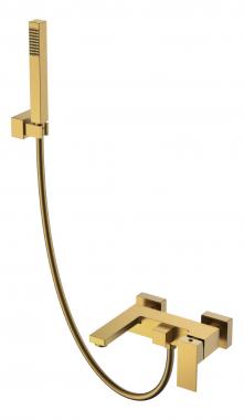 Смеситель для ванны с душем Qubic Bronze	