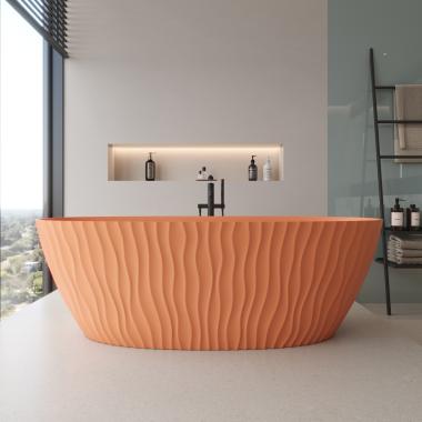 Ванна из искусственного камня ABBER Stein AS9684MO оранжевая матовая