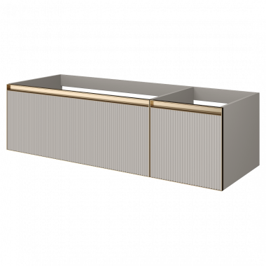 QUATRO 2 140см (100+40) тумба рифл CASHMERE FUGA профиль MATT GOLD	