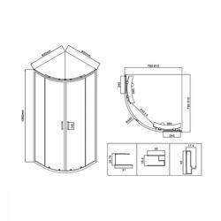 Душевой уголок City VSQ-5CT800CL, 800*800, хром, стекло прозрачное
