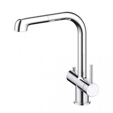 Смеситель Timo Saona 2346/00FL для кухни с подключением фильтра и выдвижной лейкой, хром	