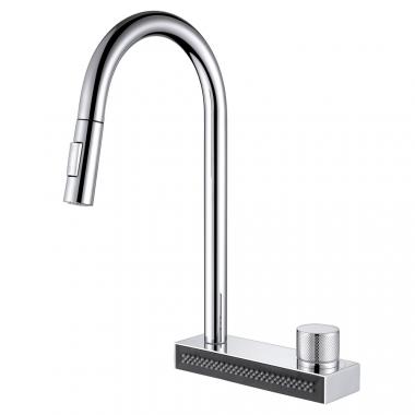 Смеситель ABBER Wasser Kreis AF8114 для кухни с выдвижной лейкой, хром	