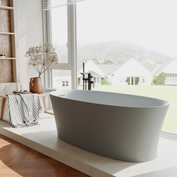 Ванна из искусственного камня ABBER Stein AS9683MC бетон матовая