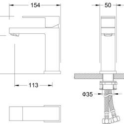 Смеситель Timo Selene 2061/03F для раковины, черный