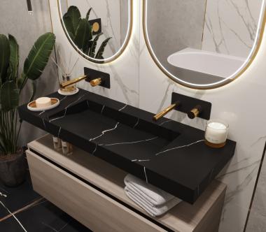 Столешница моноблок FLAT NERO MARQUINA (1210*452*80)	