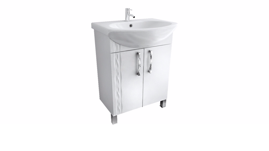 Мебель для ванной тумба Jorno Moduo Slim 50 подвесная Белая (Mod.01.50/P/W)	