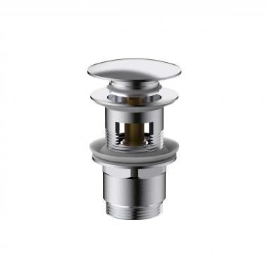 Донный клапан DPU-1B01CH клик-клак G1 1/4, с переливом, хром	