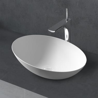 Раковина накладная ABBER Stein AS2609 белая матовая	