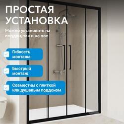 Душевая дверь ABBER Schwarzer Diamant AG33140BH