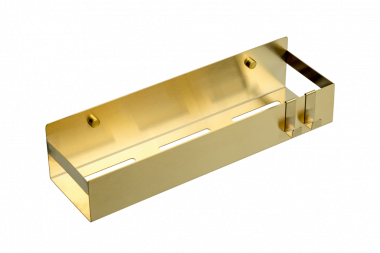 Полка подвесная + 2 крючка MATT GOLD	