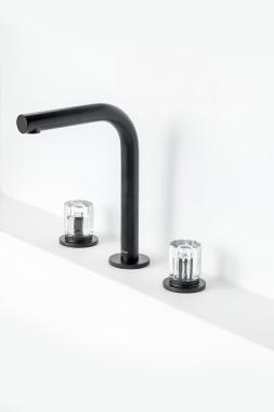 Смеситель на столешницу ELEGANTE на 3 отв. BLACK	