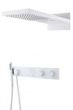 Встроенная душевая система ZODIAC с термостатом, трехпозиционная Matt White	