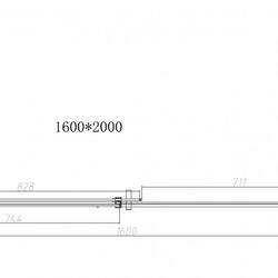 Душевой уголок Dice VSR-4D8016CLGM, 1600*800, вороненая сталь, стекло прозрачное