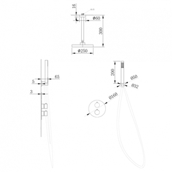 Душевая система ABBER Wasser Kreis AF8121 скрытого монтажа без излива, хром