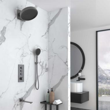 Душевой комплект Inspire VSFW-433TI3GM встраиваемый, термостат, трехрежимный, вороненая сталь	