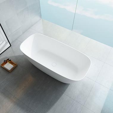 Ванна Solid Surface Vincea VBT-6S02MW, 1700*720*550, белый мат., слив-перелив в комплекте	
