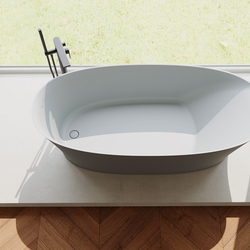 Ванна из искусственного камня ABBER Stein AS9683MC бетон матовая