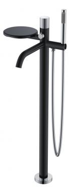 Смеситель STICK напольный BLACK TOUCH CHROME	