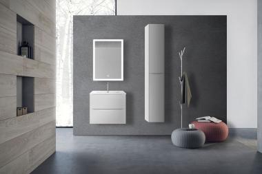 База под керамическую раковину Mia 600 подвесная, 2 выкатных ящика soft close, G.White	