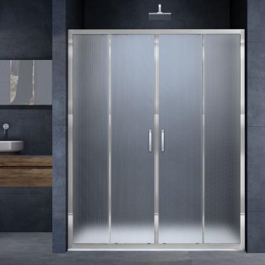 Душевая дверь Alpha VDS-3AL2160MT, 1600, хром, стекло текстурное	