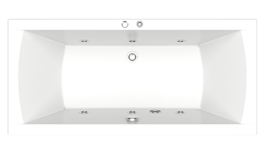 Отдельно стоящая ванна Bas Индика с гидромассажем 170x80	