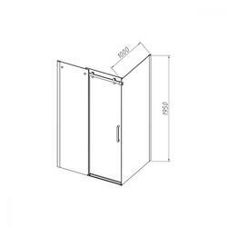 Душевой уголок Como-N VSR-4CN1016CLB, 1600*1000, черный, стекло прозрачное