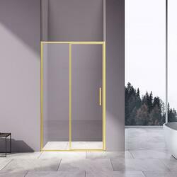 Душевая дверь Slim 8mm VDP-4SL120CLG, брашированное золото, стекло прозрачное