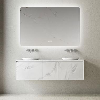 Зеркало LED VLM-3BE120-2 1200х800 c сенсорным выключателем и диммером, антизапотевание	