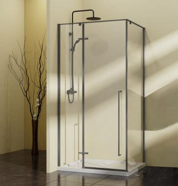 Душевой уголок Slim-N VSR-5SN1010CLGM, 1000*1000, вороненая сталь, стекло прозрачное	