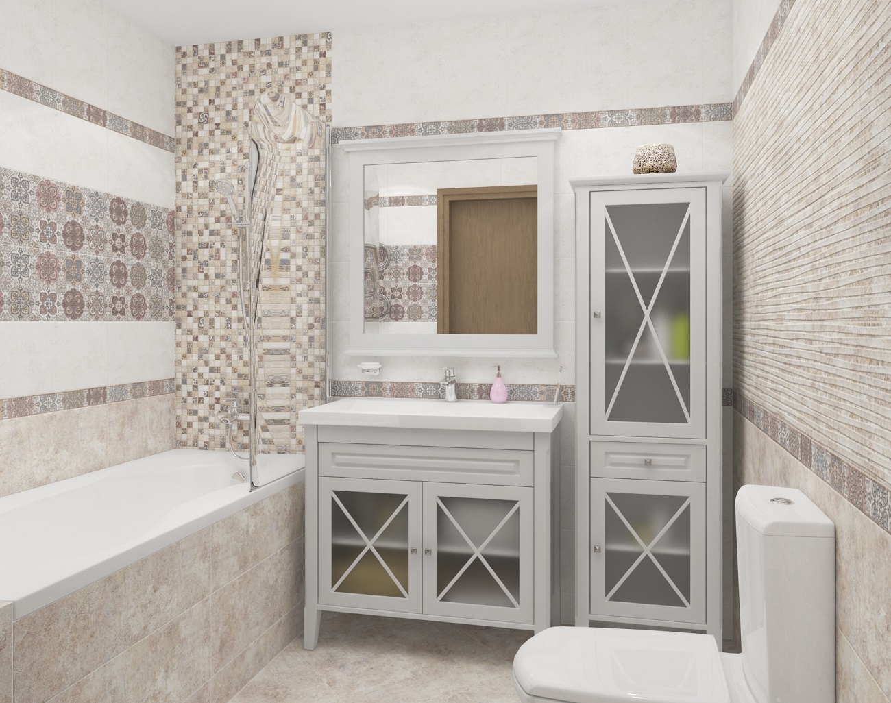Плитка для ванной ALMA Ceramica Kreta