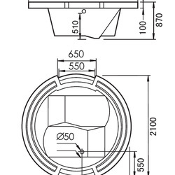 Акриловая ванна Gemy G9060 B