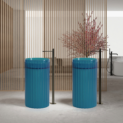 Раковина отдельностоящая прозрачная ABBER Kristall AT2709Aquamarin бирюзовая