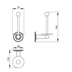 Бумагодержатель Timo Nelson 150044/00 chrome