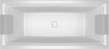 Отдельно стоящая ванна Riho Still square + светодиоды и подголовник с размещением на двух сторонах 180x80	