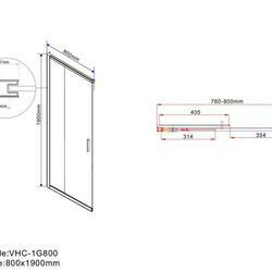 Душевой уголок Garda VSS-1G8011CL, 1100*800, хром, стекло прозрачное