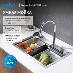 Кухонная мойка ABBER Wasser Kreis AF2194 хром
