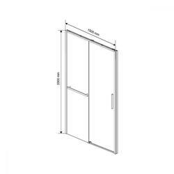 Душевая дверь Slim Soft VDS-1SS150CLG, 1500, брашированное золото, стекло прозрачное