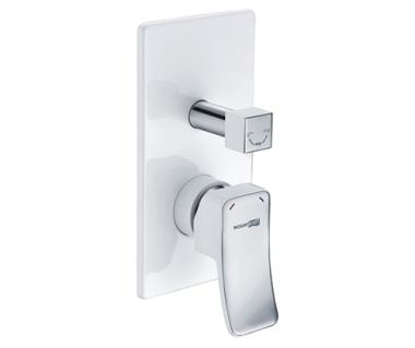 Однорычажный смеситель для ванны, для душа Wasserkraft Aller 1060WHITE 10641W	