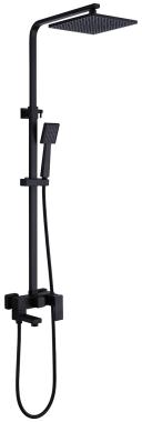 Душевая стойка ABBER Daheim AF8216B с изливом, черная матовая	