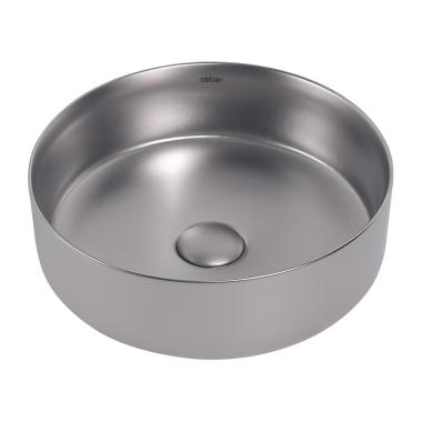 Раковина накладная ABBER Bequem AC2108MS серебро матовое	