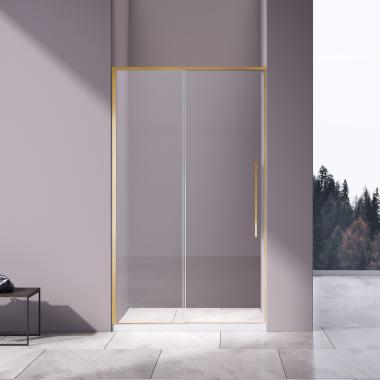 Душевая дверь Slim-N VDS-4SN130CLG, 1300, брашированное золото, стекло прозрачное	