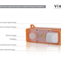 Смеситель для раковины Desire VBFW-1D1BG встраиваемый однорычажный, брашированное золото