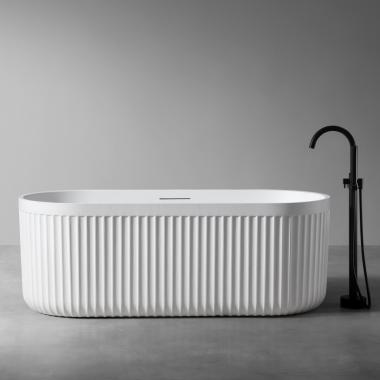 Ванна из искусственного камня ABBER Stuttgart AM9925 белая матовая	