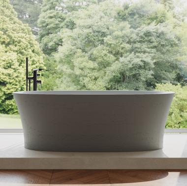 Ванна из искусственного камня ABBER Stein AS9683MC бетон матовая