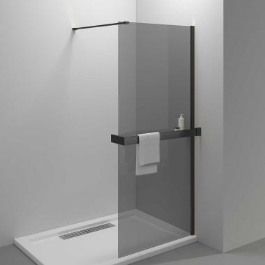 Душевая перегородка Walk-In HR VSW-4HR800CGB, 800*2000, черный, стекло тонированное	