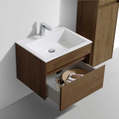 База под раковину Chiara 600 подвесная, 1 выкатной ящик soft-close, T.Oak	