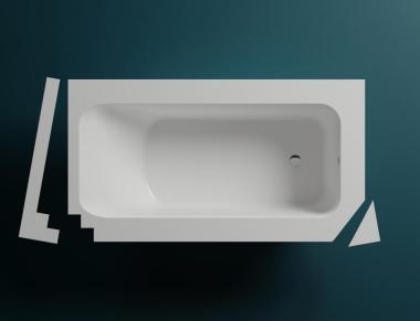 Отдельно стоящая ванна Salini Orlando VASTA KIT S-Sense, глянцевый, RAL снаружи 190x100	