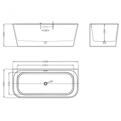 Ванна из искусственного камня ABBER Stein AS9682 белая матовая